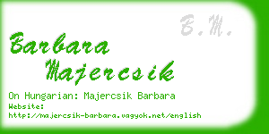 barbara majercsik business card